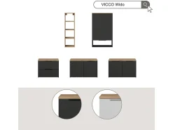 Best Aparador antracite 60x30x100 wido Prateleira