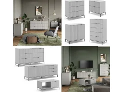Vicco Móvel De Tv*Aparador cinza 150x42x60 eliza Cinzento
