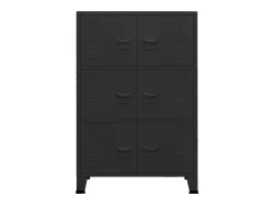Aparador de arrumação industrial 75x40x115 cm metal*vidaxl Hot