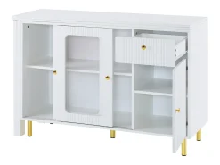 Aparador moderno com tampo giratório retrátil - arrumação diversa - MDF -^ModernLuxe Online