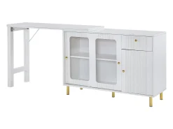 Aparador moderno com tampo giratório retrátil - arrumação diversa - MDF -^ModernLuxe Online