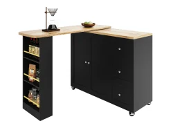 Aparador、Móvel bar giratório - MDF - 3 gavetas e 2 portas -*ModernLuxe Best