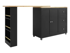 Aparador、Móvel bar giratório - MDF - 3 gavetas e 2 portas -*ModernLuxe Best