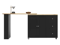 Aparador、Móvel bar giratório - MDF - 3 gavetas e 2 portas -*ModernLuxe Best