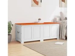 Acessórios De Arrumação*Arca de arrumação c/ tampa acácia maciça castanho e PT694216 Branco