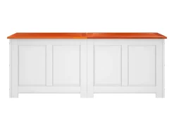 Acessórios De Arrumação*Arca de arrumação c/ tampa acácia maciça castanho e PT694216 Branco