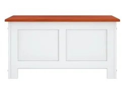 Acessórios De Arrumação*Arca de arrumação c/ tampa acácia maciça castanho e PT953586 Branco