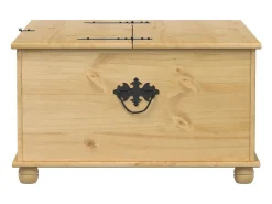 Acessórios De Arrumação*Arca de arrumação Corona 90x78x45 cm madeira de pinho maciça PT455173 Castanho