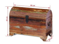 Arca de arrumação em madeira reciclada maciça^vidaxl New