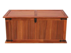Arca de arrumação 79x34x32 cm madeira de acácia maciça PT727768* Discount