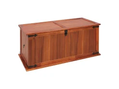 Arca de arrumação 79x34x32 cm madeira de acácia maciça PT727768* Discount