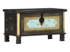 Arca de arrumação 80x40x45 cm madeira de mangueira maciça PT214824* Best