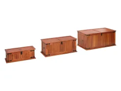 Arcas de arrumação 3 pcs madeira de acácia maciça*vidaxl Sale