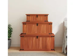 Arcas de arrumação 3 pcs madeira de acácia maciça*vidaxl Sale