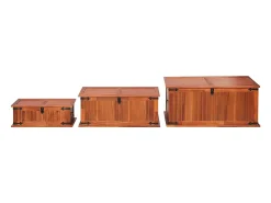 Arcas de arrumação 3 pcs madeira de acácia maciça*vidaxl Sale