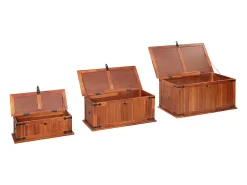 Arcas de arrumação 3 pcs madeira de acácia maciça*vidaxl Sale