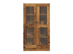 vidaxl Vitrina*Armário alto 82,5x30,5x150cm derivados de madeira madeira velha Castanho