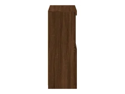 vidaxl Vitrina*Armário apoio c/ luzes LED derivados madeira carvalho castanho Natural claro