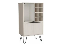 armário bar em melamina aster com 8 suportes para garrafas, 9 suportes para copos e arrumação inferior , , 109,4 cm X 59,6 cm X 40 cm*TuHome New