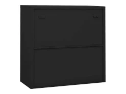 vidaxl Biblioteca*Armário com portas deslizantes e floreira aço antracite Cinza antracite