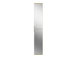 Armário de 2 portas com espelho – Carvalho claro – BODITE*Meublorama Discount