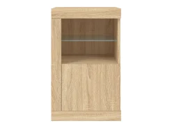 Armário de apoio c/ luzes LED derivados madeira carvalho sonoma*vidaxl Discount