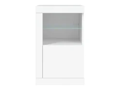 Armário de apoio com luzes LED derivados de madeira*vidaxl Clearance