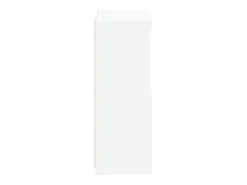 vidaxl Vitrina*Armário de apoio com luzes LED derivados de madeira Branco