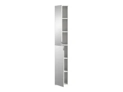 Armário de armazenamento BODITE – 2 portas com espelhos – laqueado – Elegância e funcionalidade*Meublorama