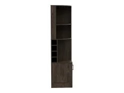 Armário de bar de canto Syrah com suporte para copos, 180.59 cm X 46.73 cm X 46.73 cm , castanho*TuHome Sale
