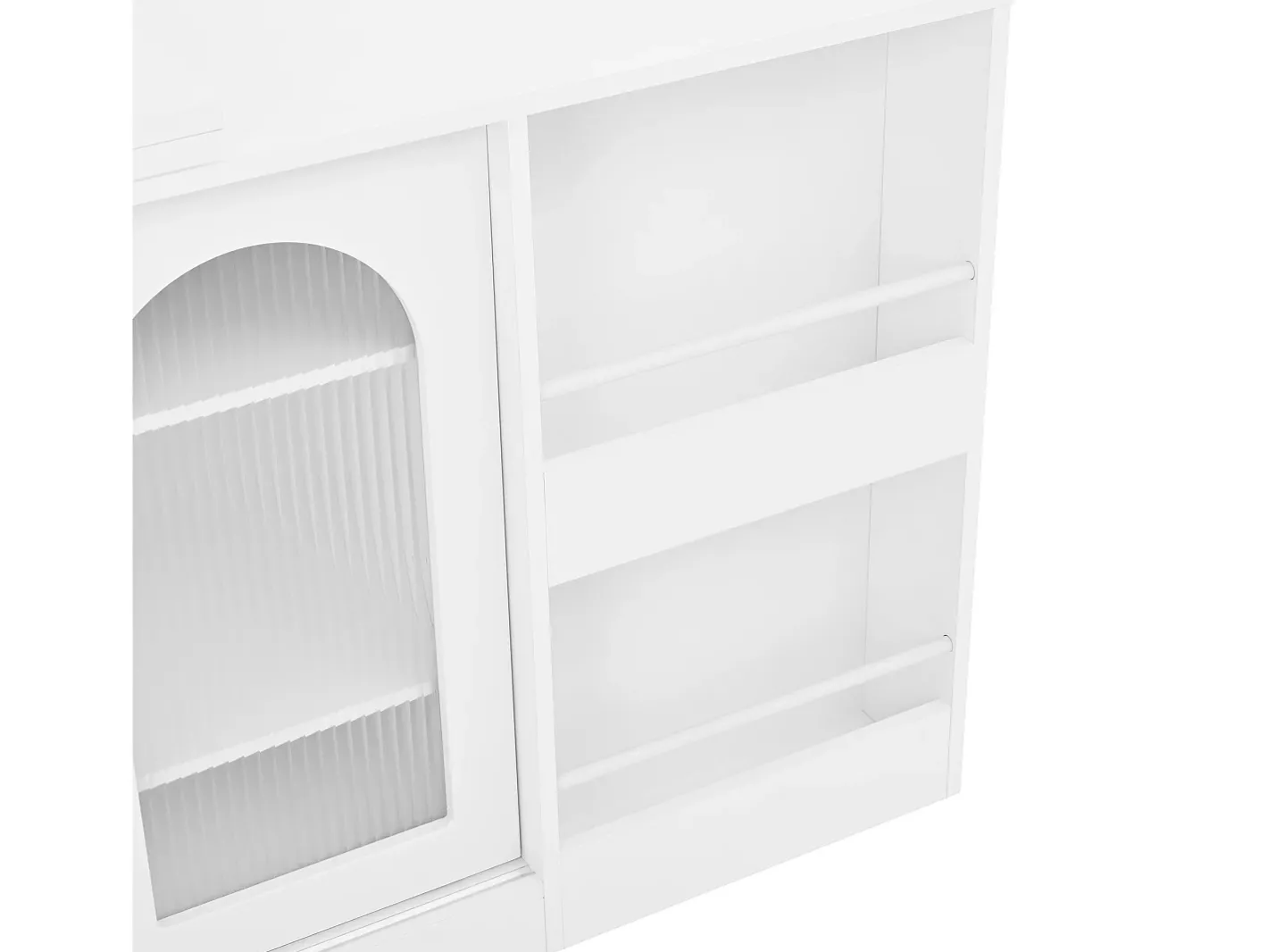 Sale Armário de bar giratório preto - Mesa de bar com 2 portas de vidro e 2 compartimentos de arrumação abertos - tampo giratório Móvel De Bar