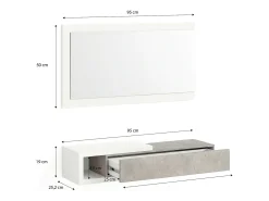 Armário de corredor Derek com espelho^duehome New