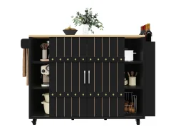 Armário de cozinha com porta - 110 x 42 x 90 cm - carrinho de cozinha com 3 gavetas - MDF -^Merax Sale