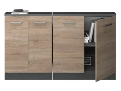 Vicco Móvel De Arrumação*Armário de cozinha para sótão inclinado sonoma 140x46x81.6 r-line Natural claro