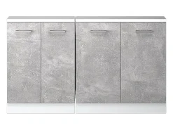 Armário de cozinha para sótão inclinado betão 140x46x81.6 r-line*Vicco Hot