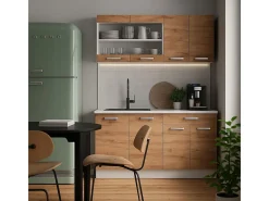 Vicco Móvel De Arrumação*Armário de cozinha para sótão inclinado carvalho goldkraft 60x46x81.6 r-line Natural escuro
