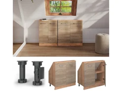 Armário de cozinha para sótão inclinado sonoma 80x46x81.6 r-line*Vicco Discount