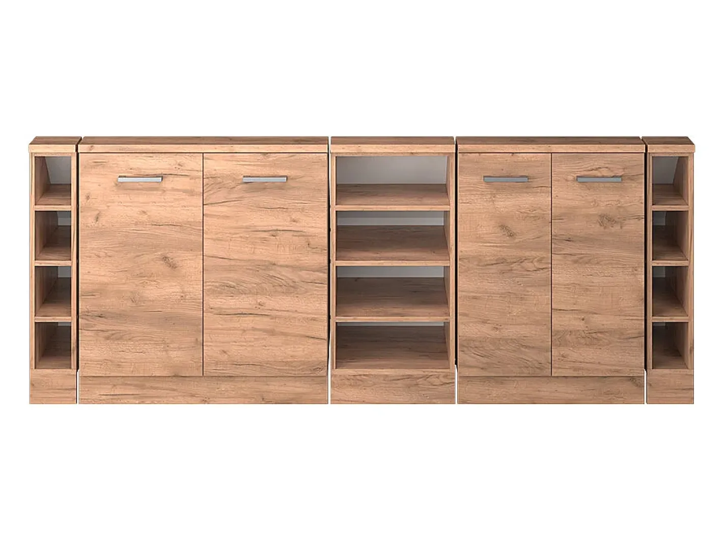 Vicco Móvel De Arrumação*Armário de cozinha para sótão inclinado carvalho goldkraft 210x46x81.6 r-line Natural escuro