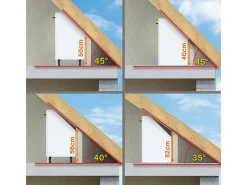 Armário de cozinha para sótão inclinado alto brilho 120x46x81.6 r-line*Vicco Discount
