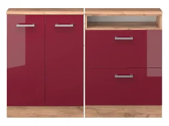 Armário de cozinha para sótão inclinado alto brilho 120x46x81.6 r-line*Vicco Discount