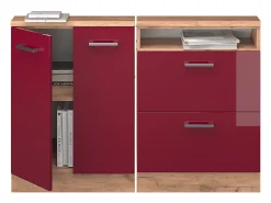 Armário de cozinha para sótão inclinado alto brilho 120x46x81.6 r-line*Vicco Discount