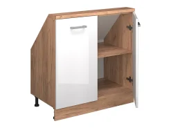Armário de cozinha para sótão inclinado alto brilho 80x46x81.6 r-line^Vicco Sale