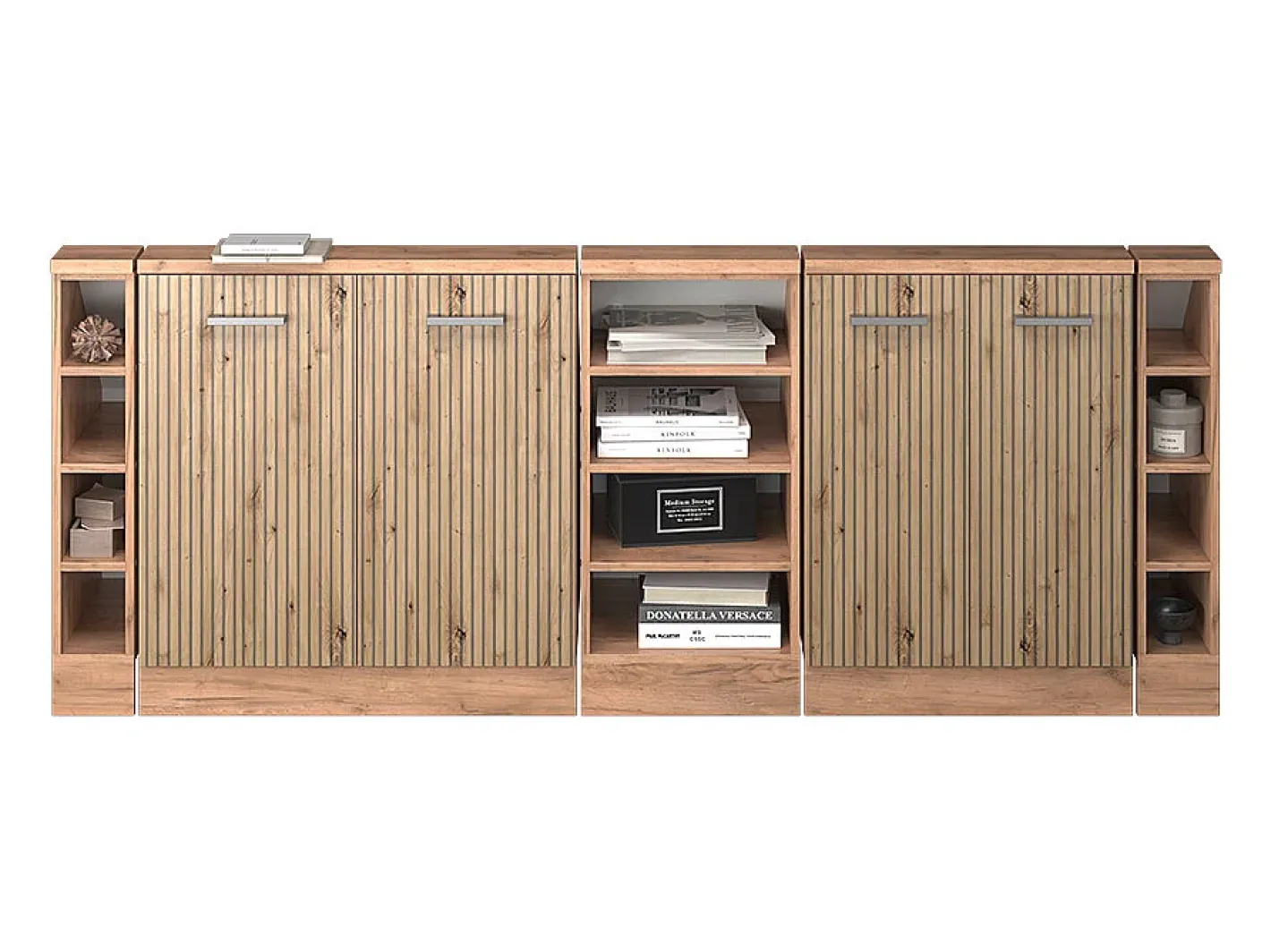 Vicco Móvel De Arrumação*Armário de cozinha para sótão inclinado carvalho artesanal 210x46x81.6 r-line Natural claro