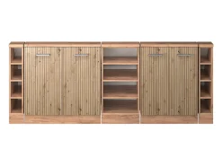 Vicco Móvel De Arrumação*Armário de cozinha para sótão inclinado carvalho artesanal 210x46x81.6 r-line Natural claro