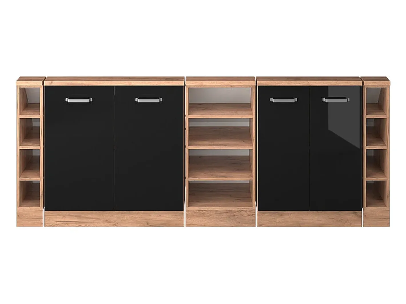 Armário de cozinha para sótão inclinado alto brilho 210x46x81.6 r-line*Vicco Discount