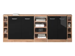 Armário de cozinha para sótão inclinado alto brilho 210x46x81.6 r-line*Vicco Discount