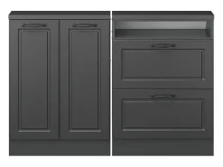 Armário de cozinha para sótão inclinado casa de campo antracite 120x46x81.6 r-line^Vicco Online