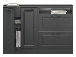 Armário de cozinha para sótão inclinado casa de campo antracite 120x46x81.6 r-line^Vicco Online