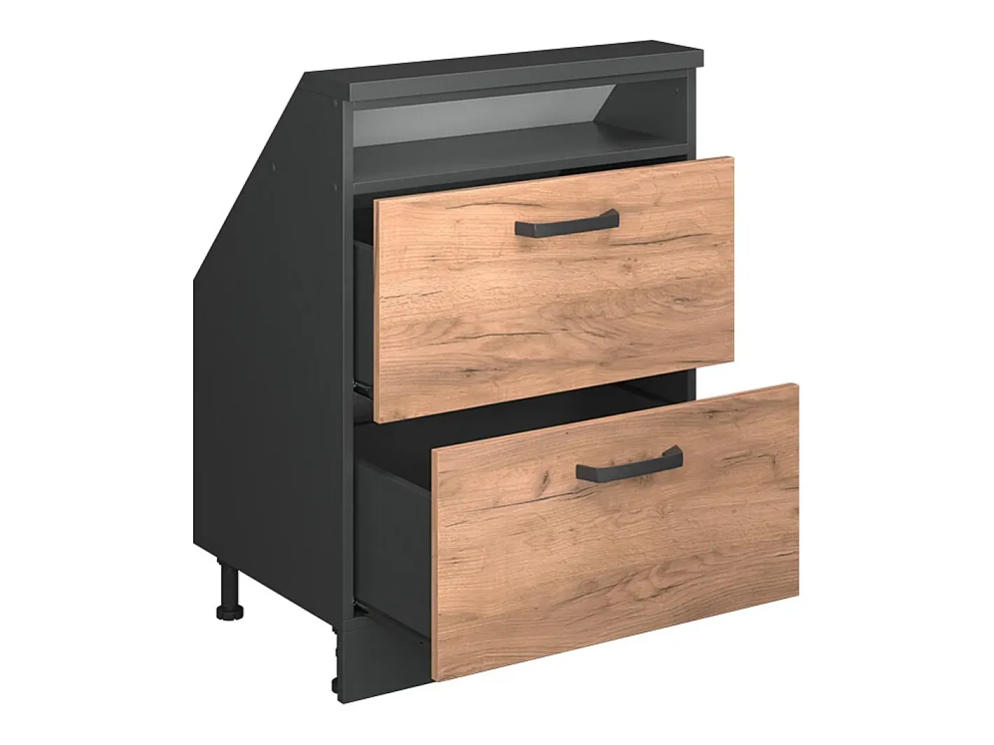 Armário de cozinha para sótão inclinado carvalho goldkraft 60x46x81.6 r-line*Vicco Clearance