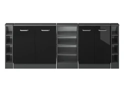 Armário de cozinha para sótão inclinado alto brilho 210x46x81.6 r-line^Vicco New